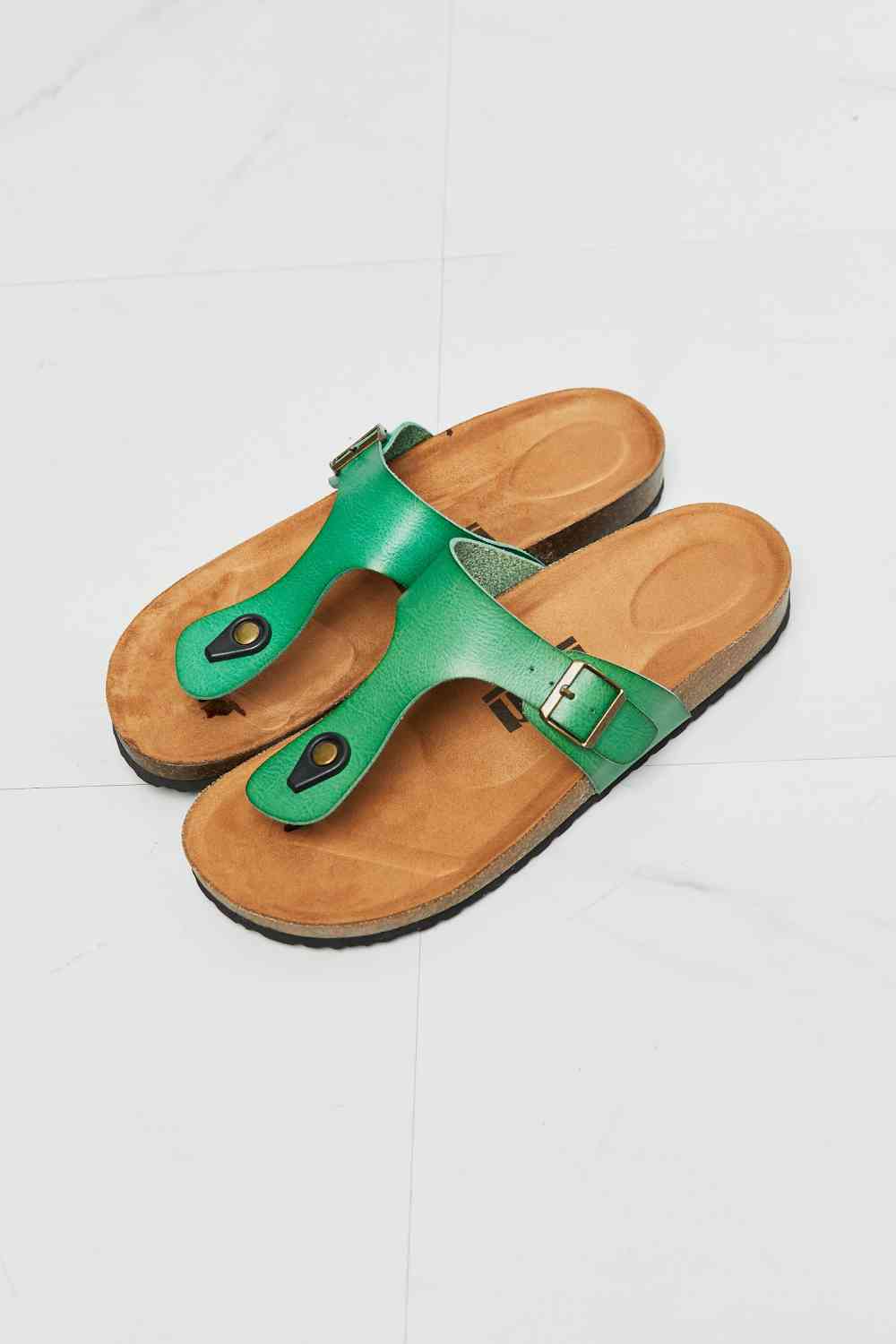 MMShoes Drift Away T-Strap Flip-Flop in Green - BloomBliss.com