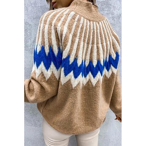 Mock Neck Long Sleeve Sweater - BloomBliss.com