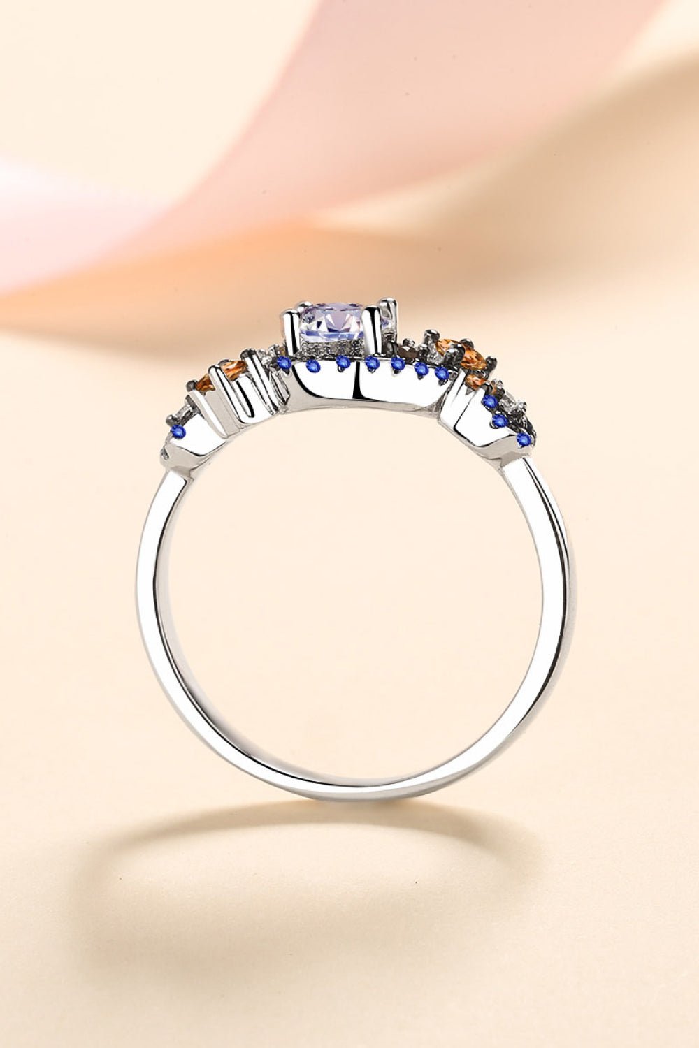 Moissanite Contrast 925 Sterling Silver Ring - BloomBliss.com