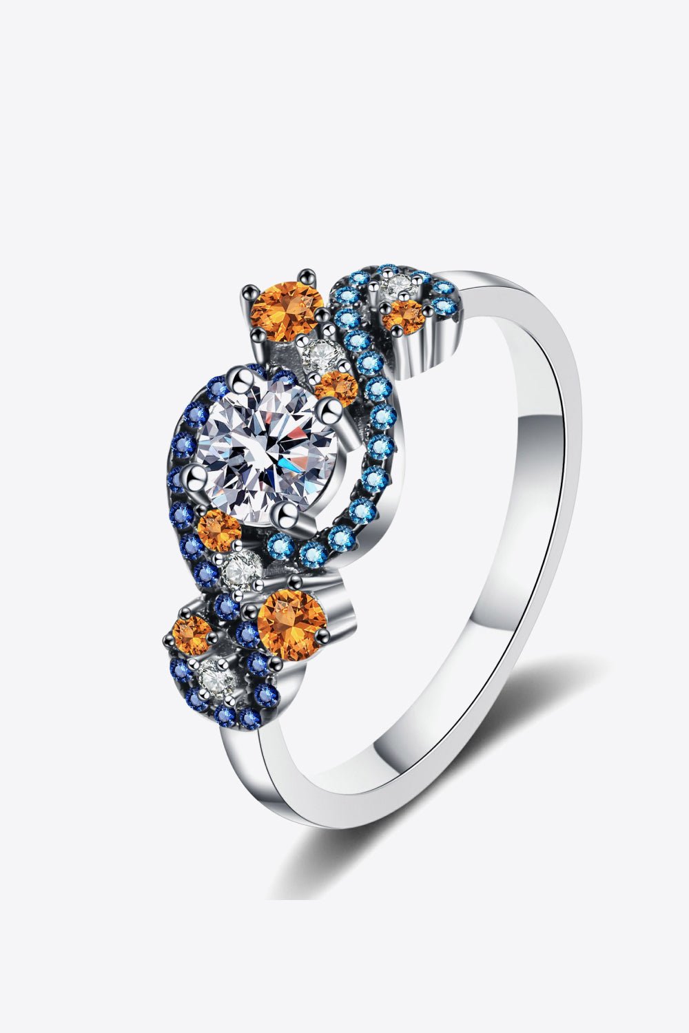 Moissanite Contrast 925 Sterling Silver Ring - BloomBliss.com
