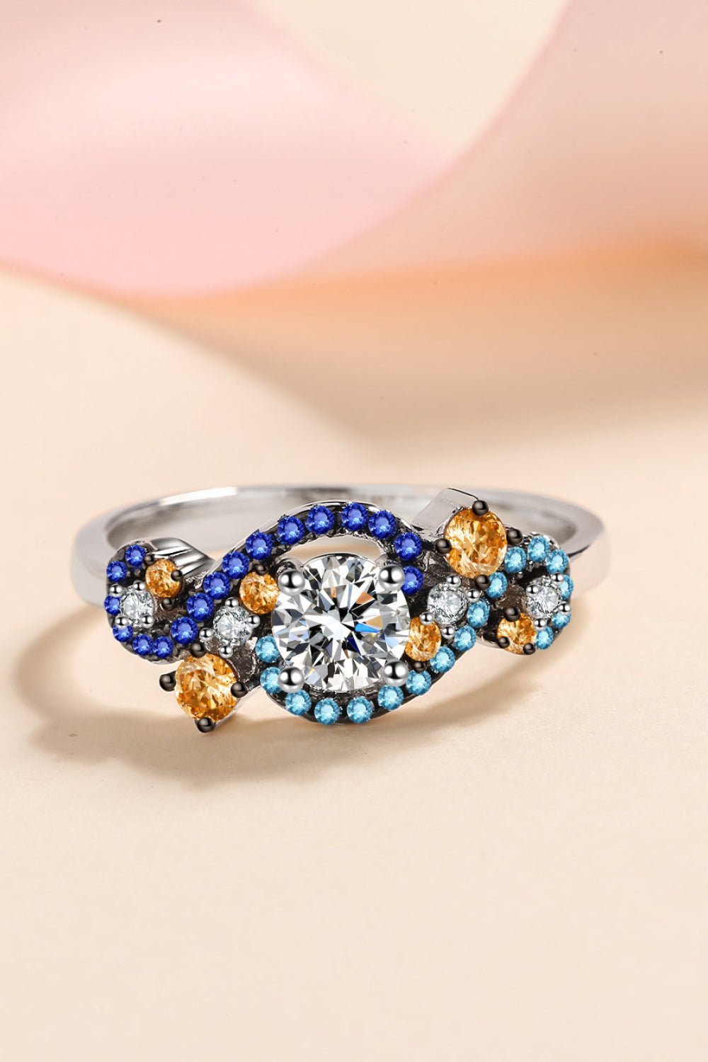 Moissanite Contrast 925 Sterling Silver Ring - BloomBliss.com