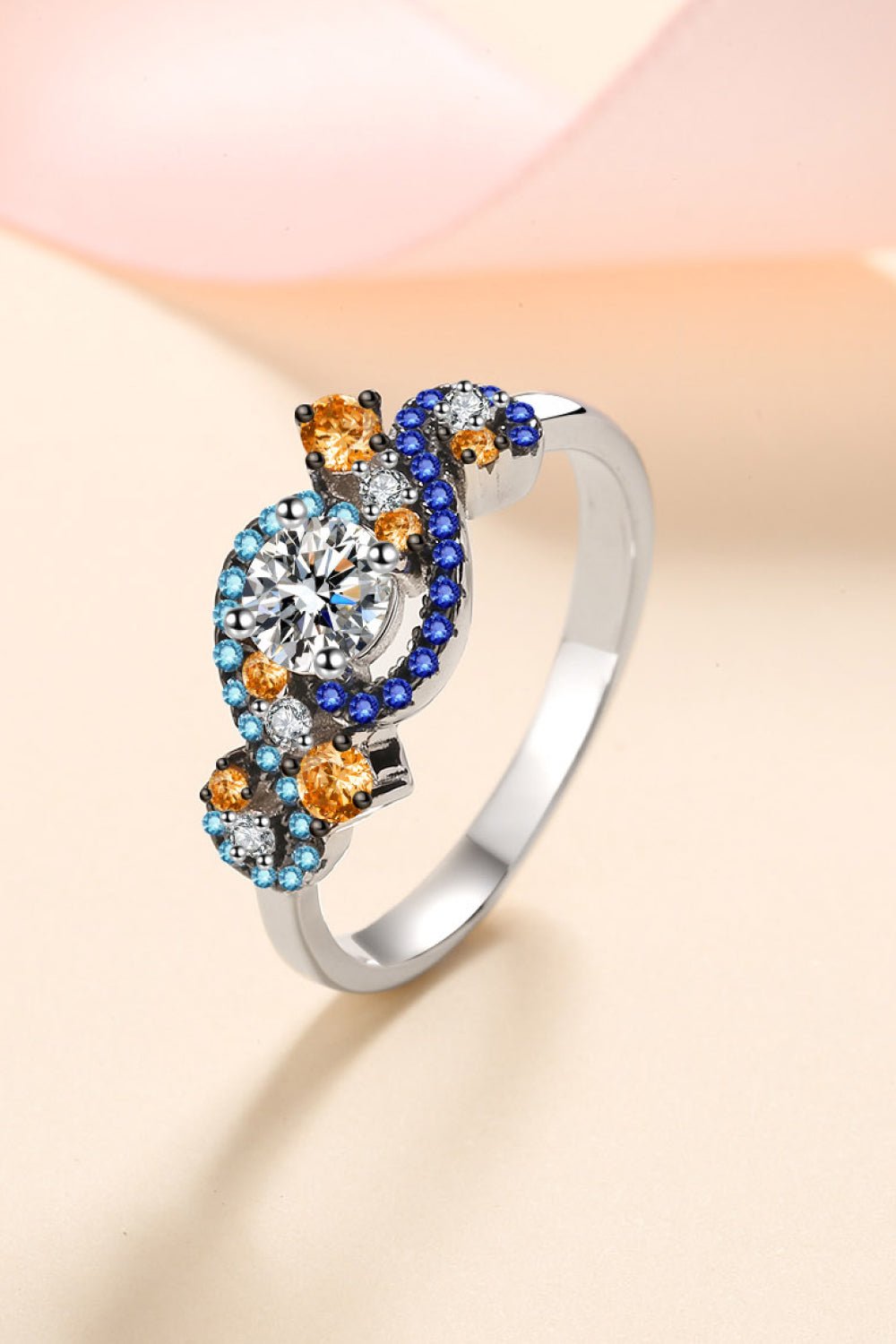 Moissanite Contrast 925 Sterling Silver Ring - BloomBliss.com