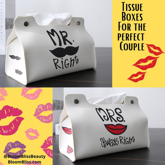 MR. & MRS. Right Tissue Boxes - BloomBliss.com