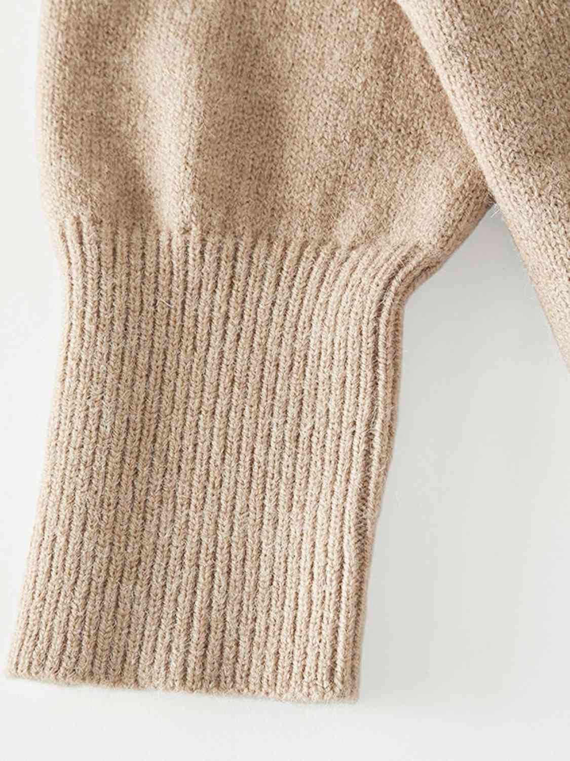Open Front Hooded Sweater with Pockets - BloomBliss.com