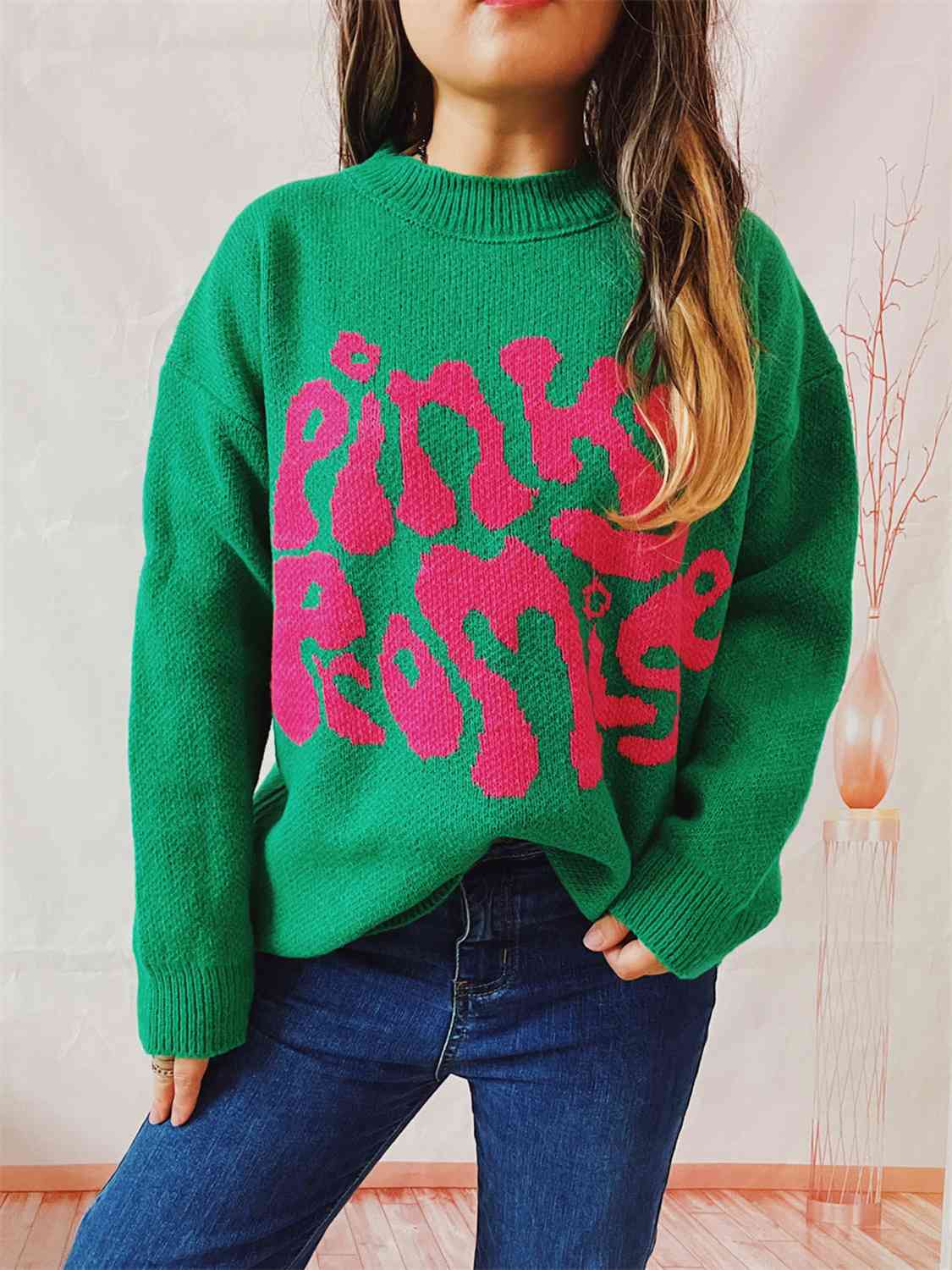 PINKY PROMISE Graphic Sweater - BloomBliss.com