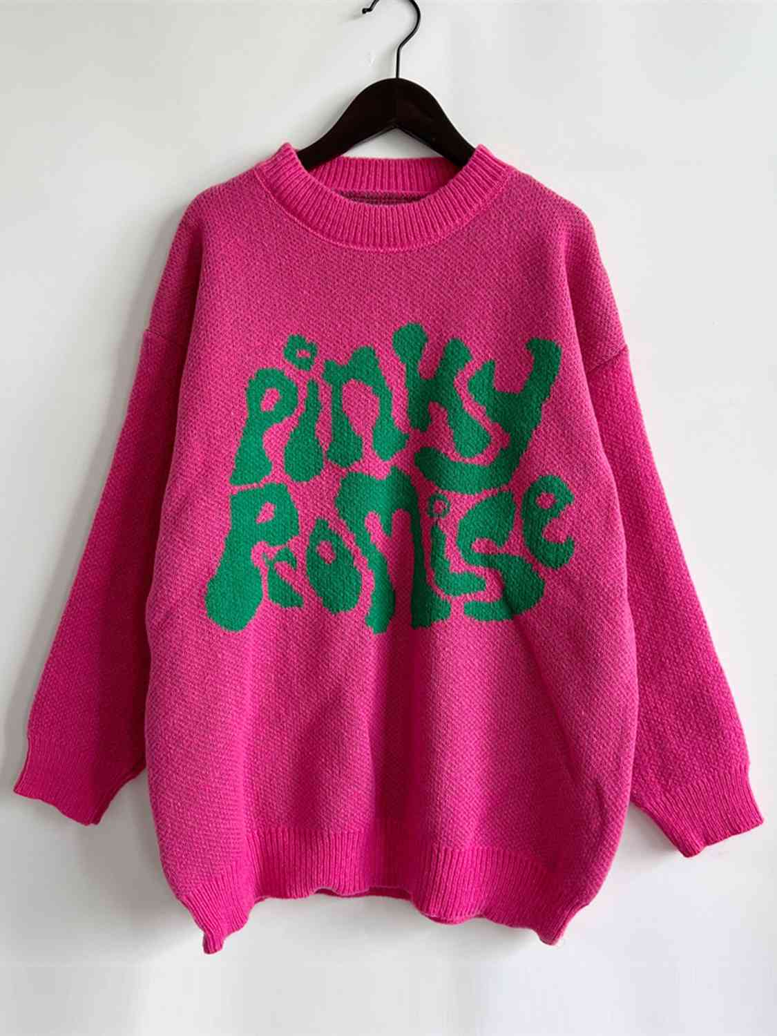 PINKY PROMISE Graphic Sweater - BloomBliss.com