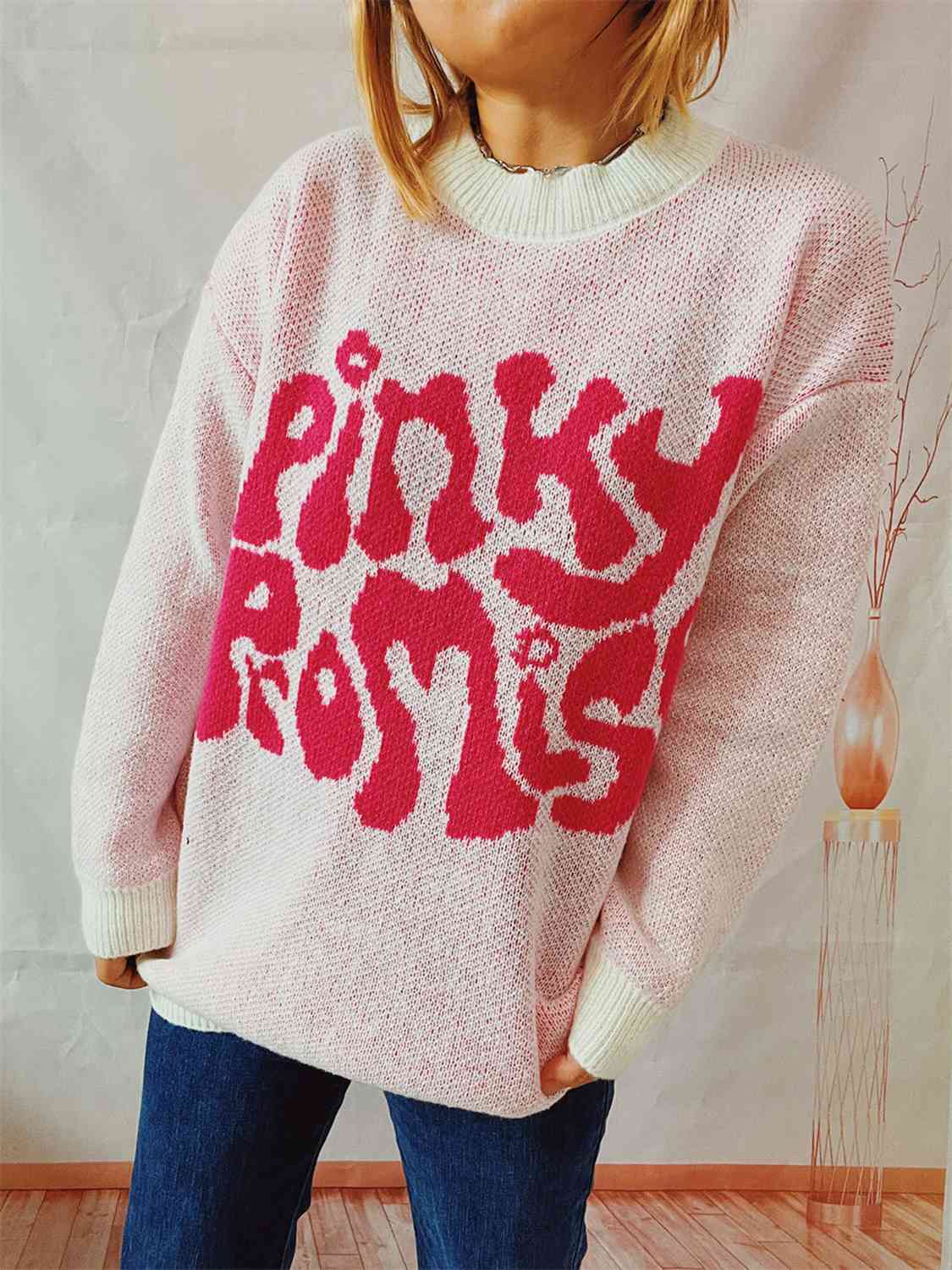 PINKY PROMISE Graphic Sweater - BloomBliss.com