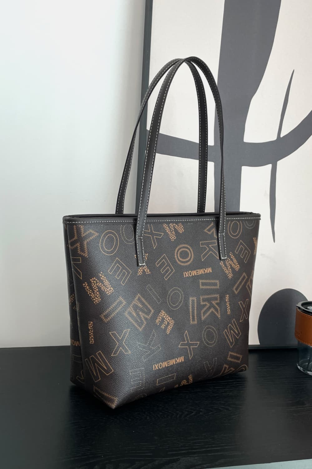 Printed PU Leather Tote Bag - BloomBliss.com