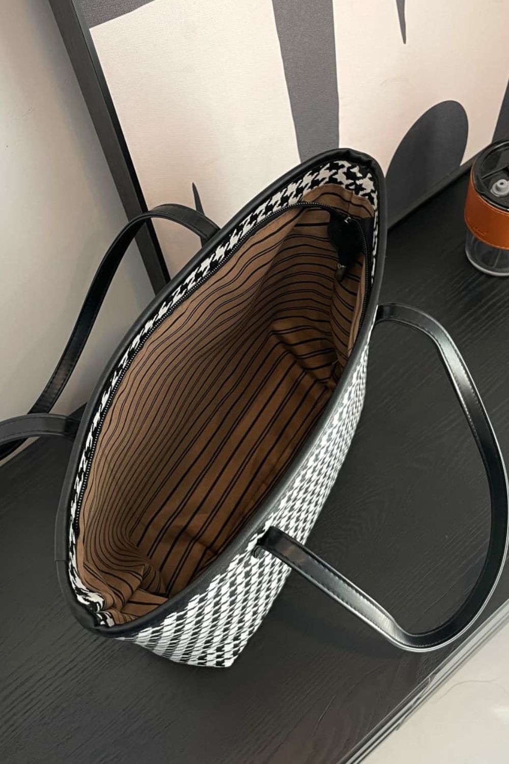 Printed PU Leather Tote Bag - BloomBliss.com