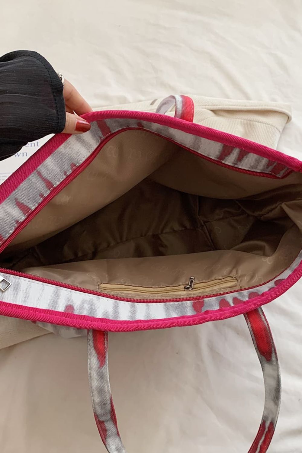 Printed PU Leather Tote Bag - BloomBliss.com