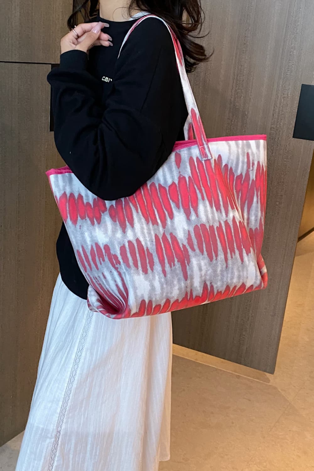 Printed PU Leather Tote Bag - BloomBliss.com