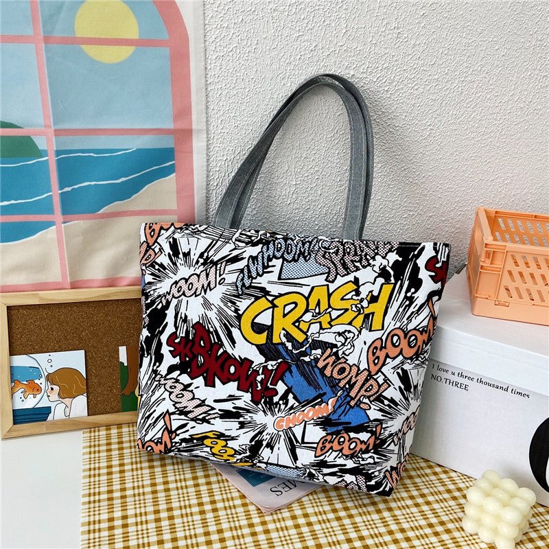 Printed Tote Shoulder Bag - BloomBliss.com