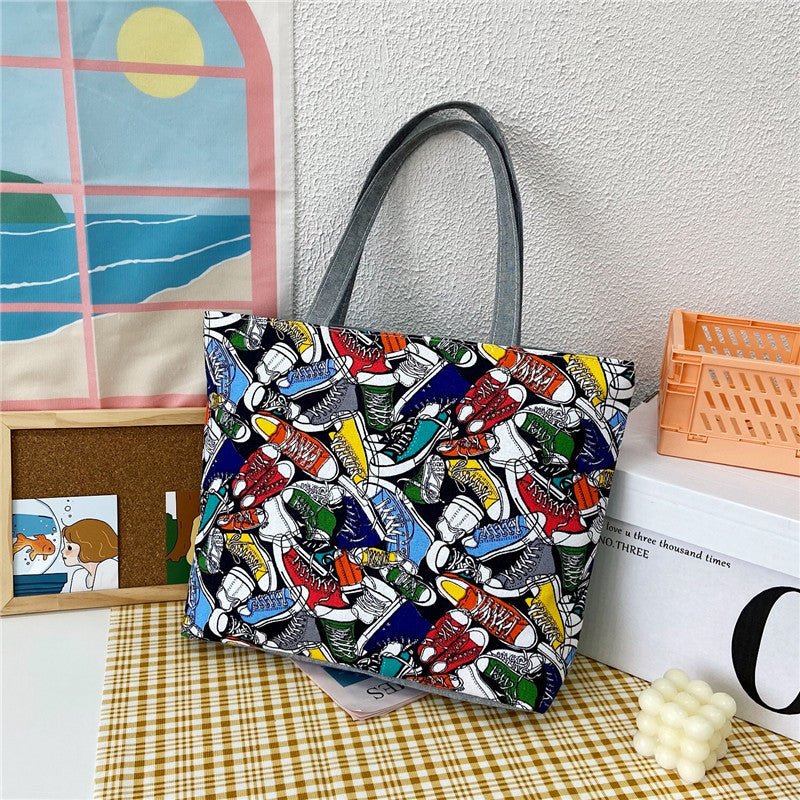 Printed Tote Shoulder Bag - BloomBliss.com