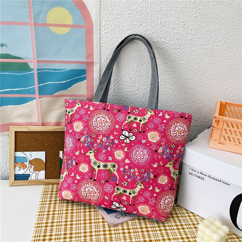 Printed Tote Shoulder Bag - BloomBliss.com