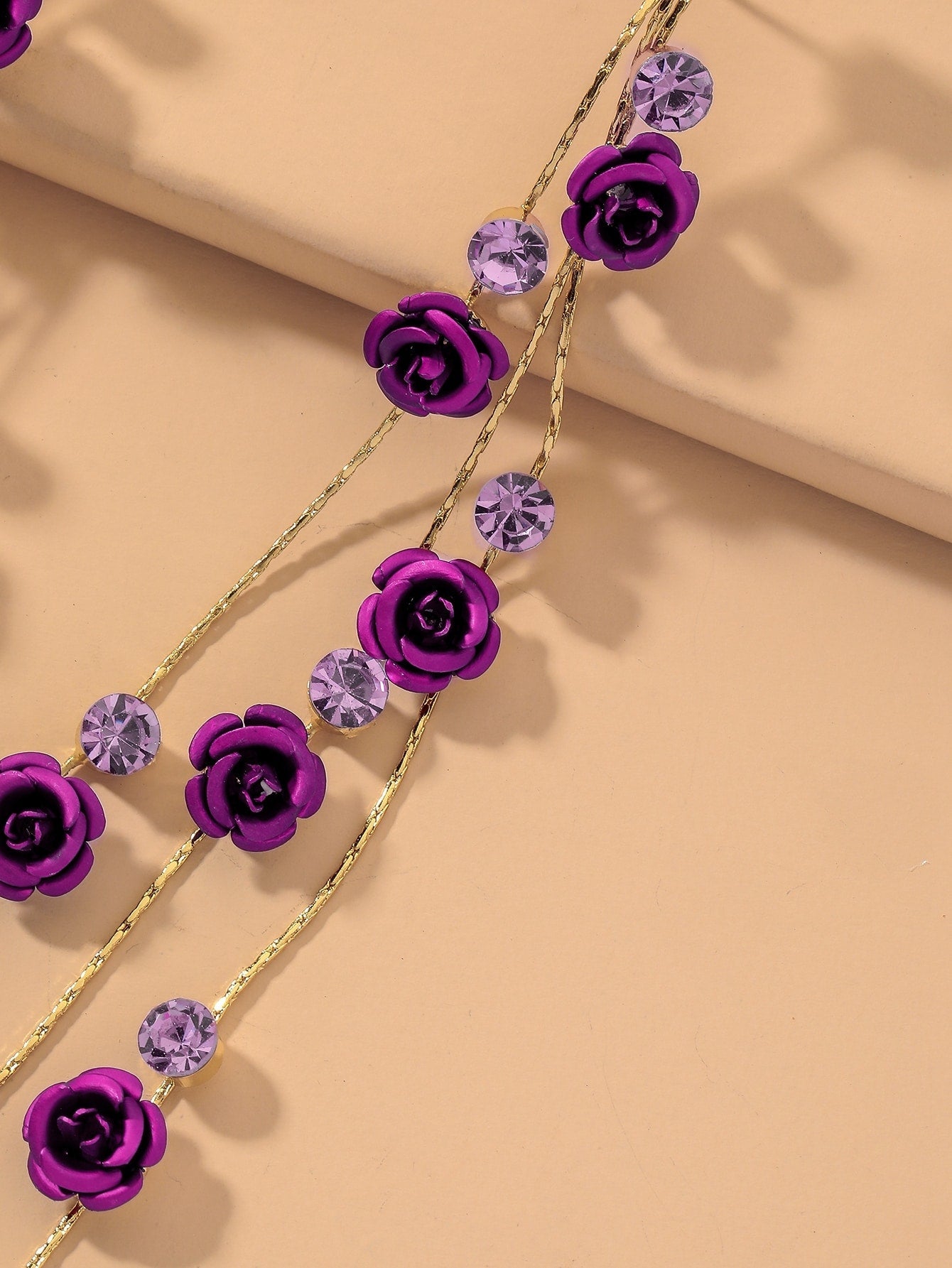 Violet Flower Drop Earrings - BloomBliss.com