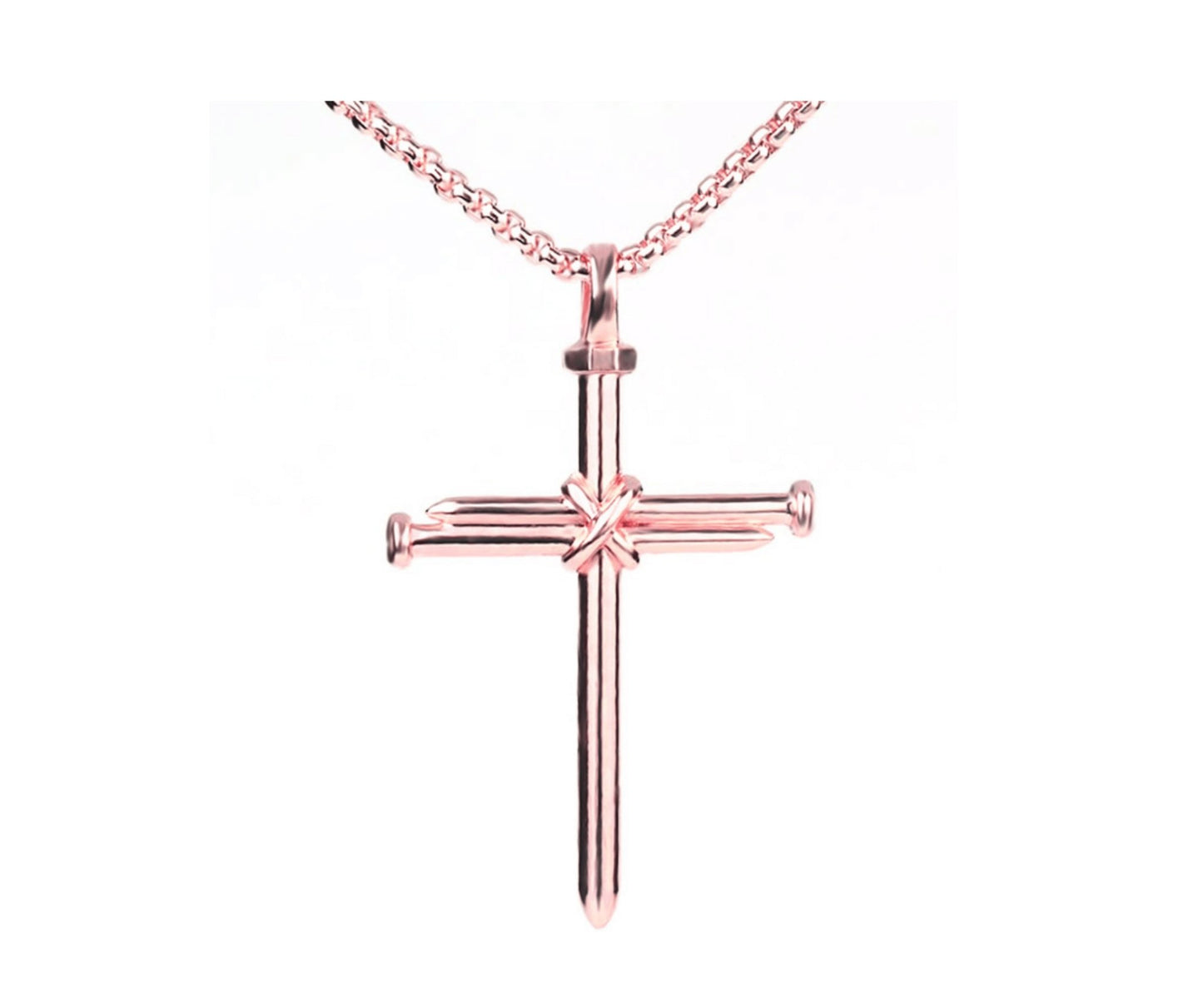 Rose Titanium Cross - BloomBliss.com