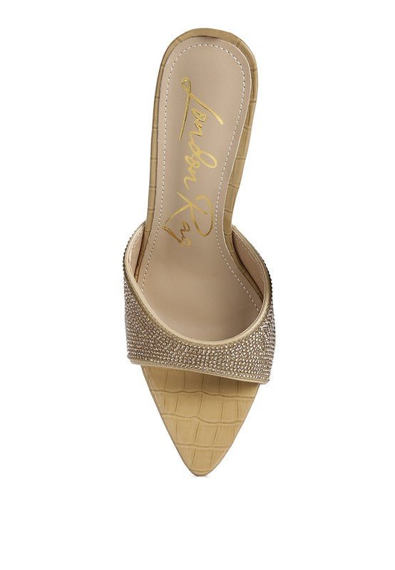 Sundai Diamante Ballroom Stiletto Sandals - BloomBliss.com