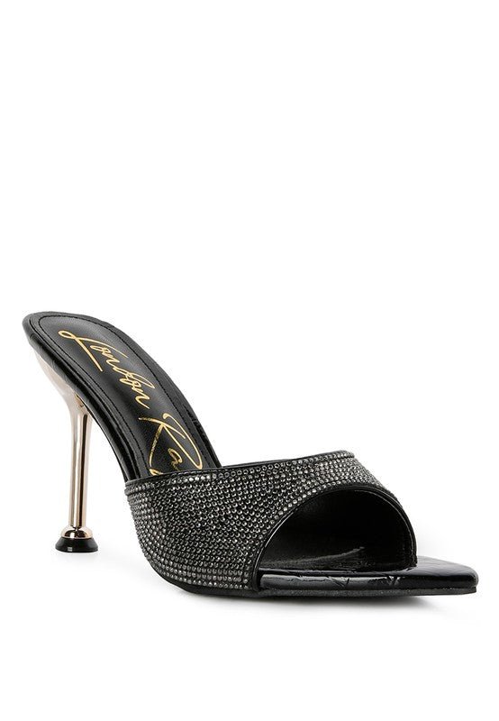 Sundai Diamante Ballroom Stiletto Sandals - BloomBliss.com