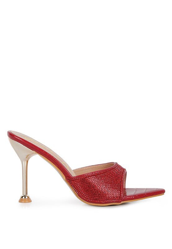 Sundai Diamante Ballroom Stiletto Sandals - BloomBliss.com