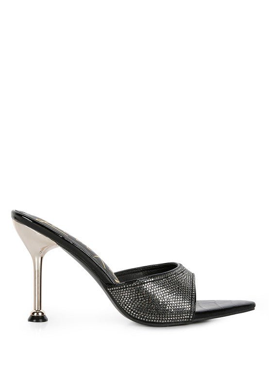 Sundai Diamante Ballroom Stiletto Sandals - BloomBliss.com
