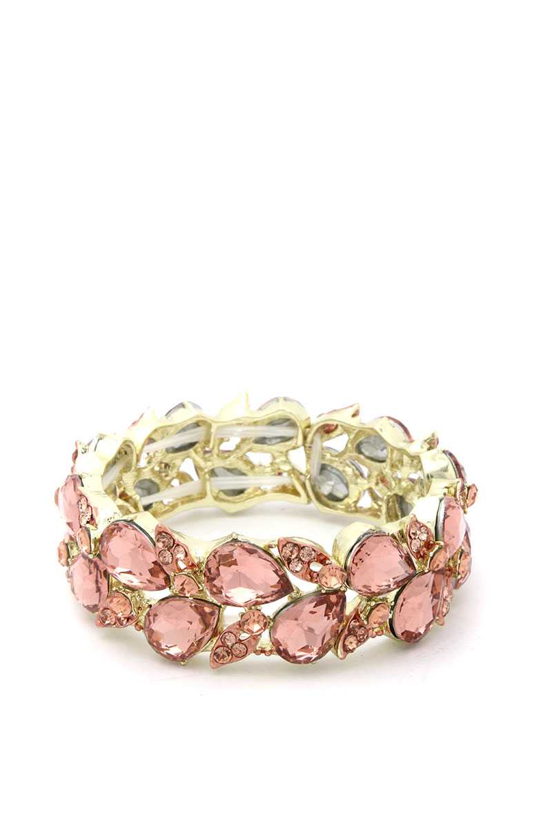 Teardrop Shape Rhinestone Stretch Bracelet - BloomBliss.com