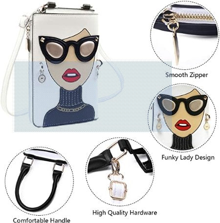 Trendy Lady Face Novelty Handbag - BloomBliss.com