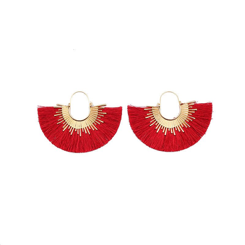 Vibrant Spring Fan Earrings - BloomBliss.com