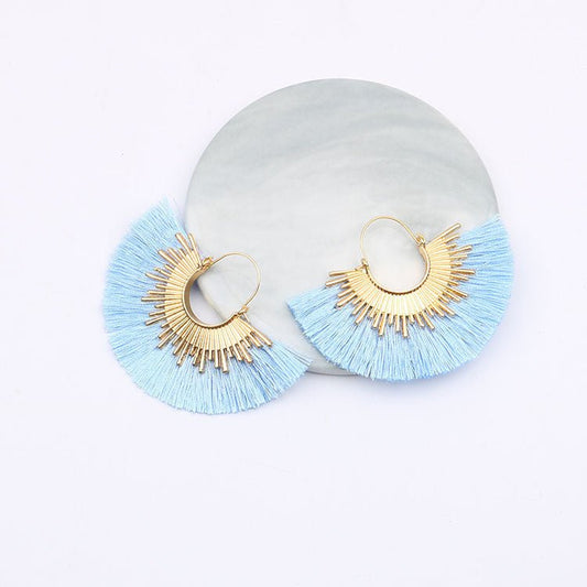 Vibrant Spring Fan Earrings - BloomBliss.com