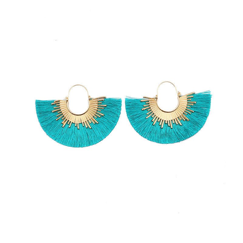 Vibrant Spring Fan Earrings - BloomBliss.com