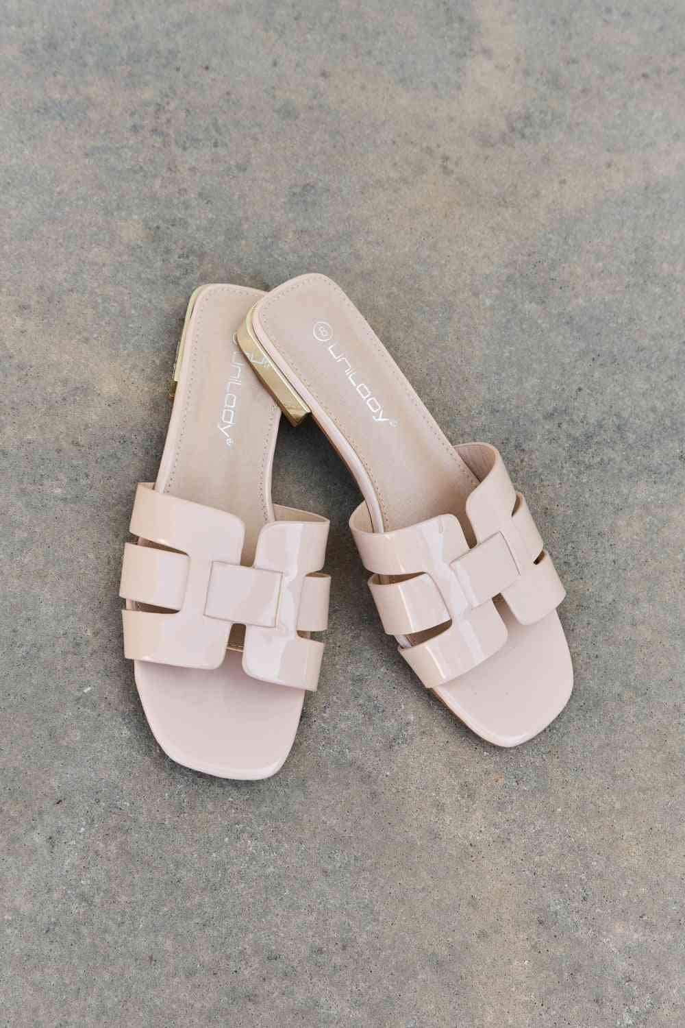 Weeboo Walk It Out Slide Sandals in Nude - BloomBliss.com