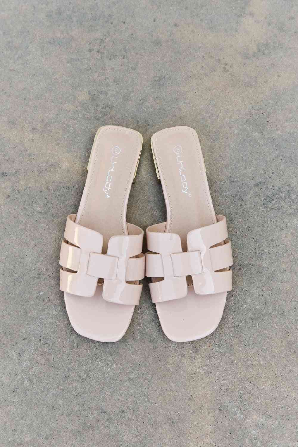 Weeboo Walk It Out Slide Sandals in Nude - BloomBliss.com