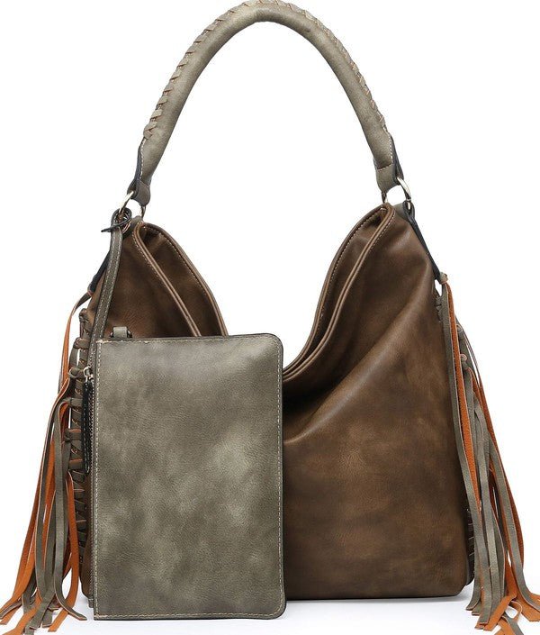 Women hobo bag finge purse - BloomBliss.com