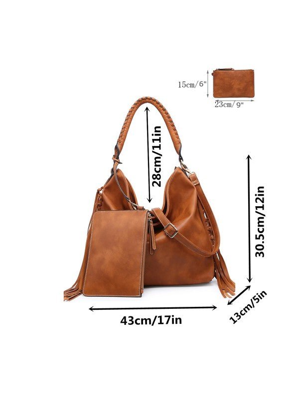 Women hobo bag finge purse - BloomBliss.com