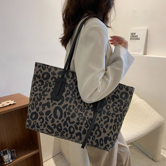 PU Leather Leopard Tote Bag - BloomBliss.com
