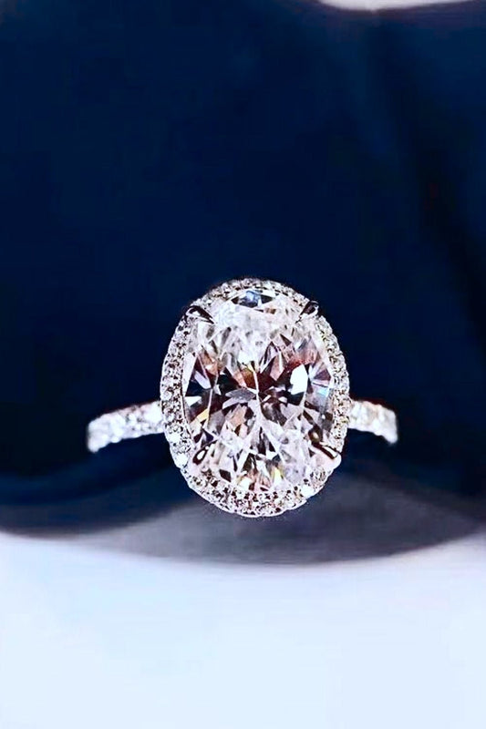 2 Carat Moissanite Platinum-Plated Ring - BloomBliss.com