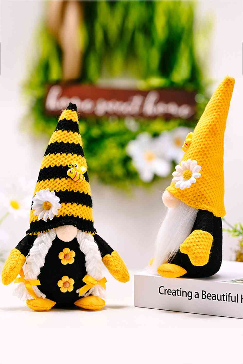 Bee and Flower Decor Faceless Gnome - BloomBliss.com