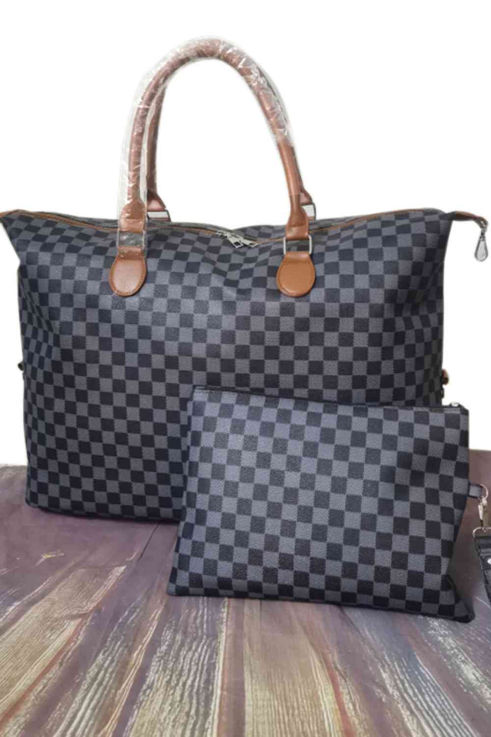 Checkered Two-Piece Bag Set - BloomBliss.com