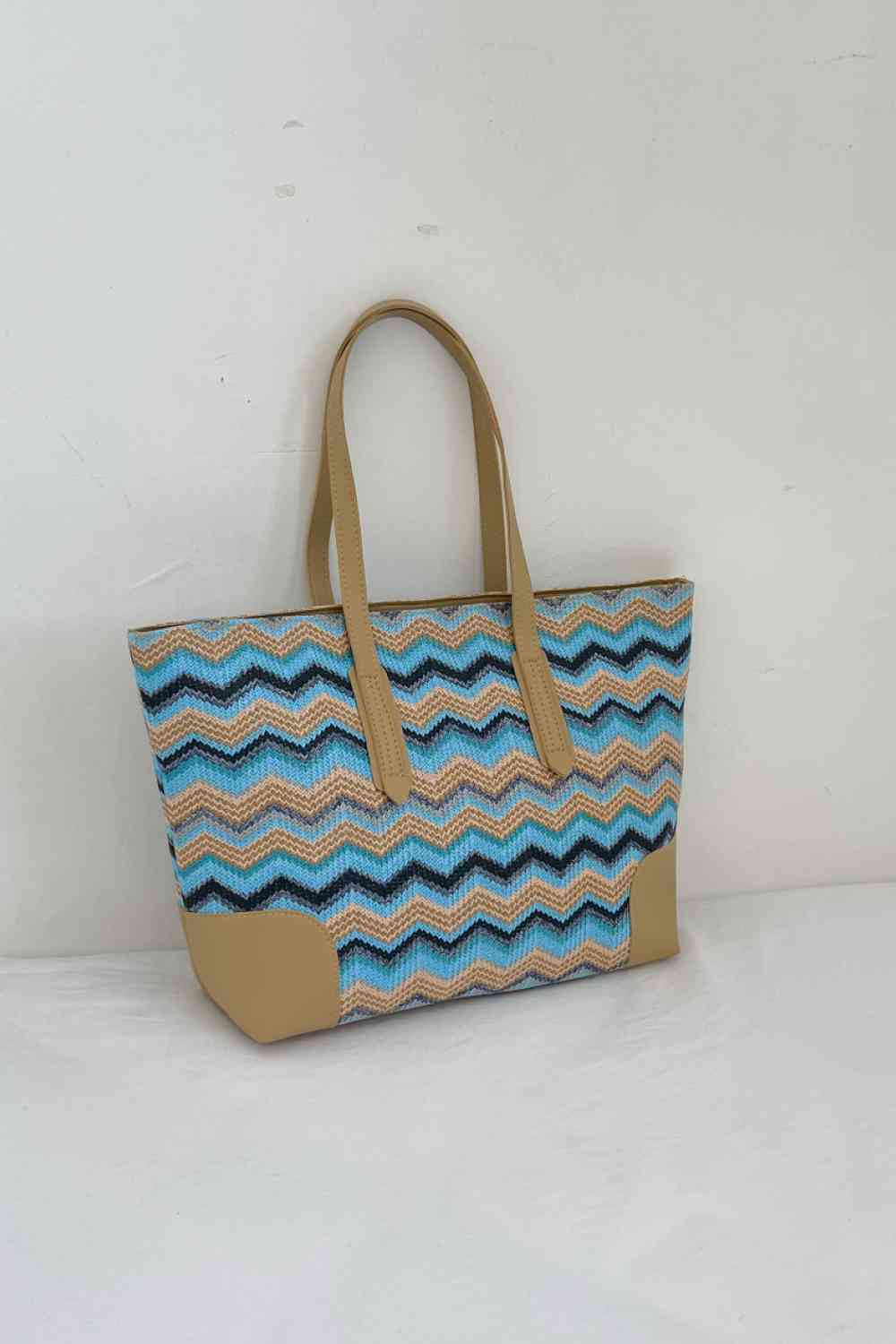 Chevron Straw Tote Bag - BloomBliss.com