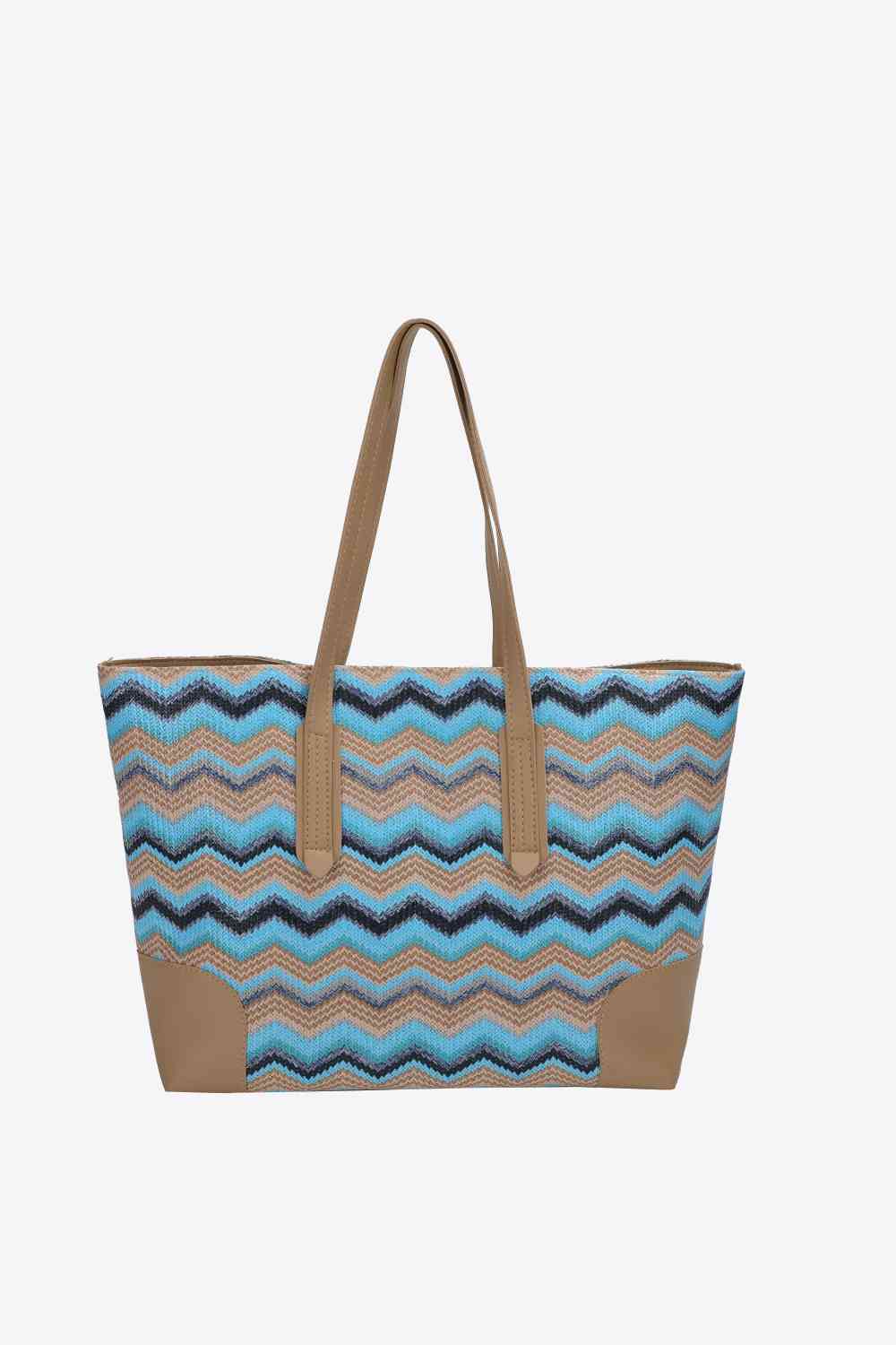 Chevron Straw Tote Bag - BloomBliss.com