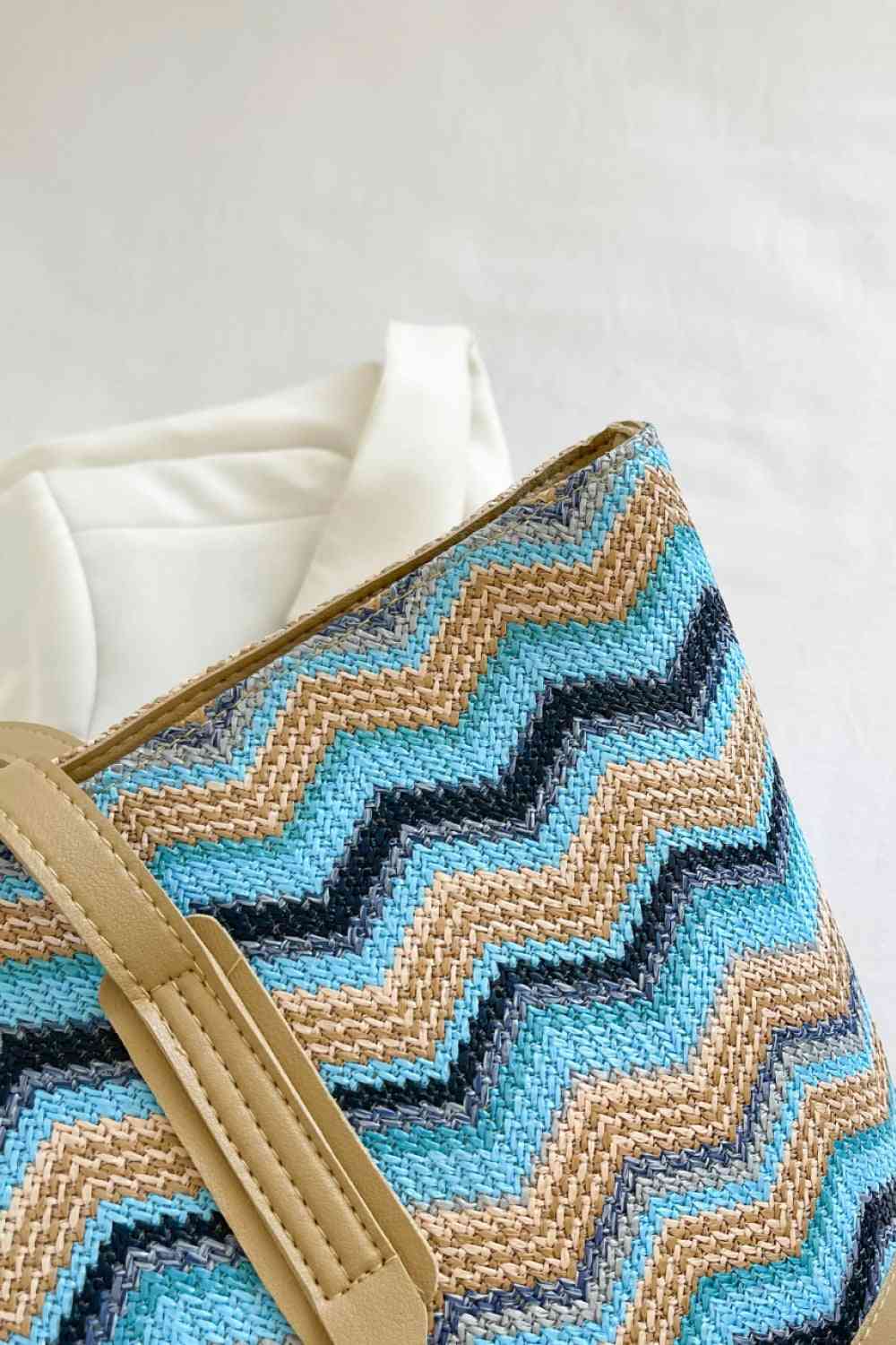 Chevron Straw Tote Bag - BloomBliss.com