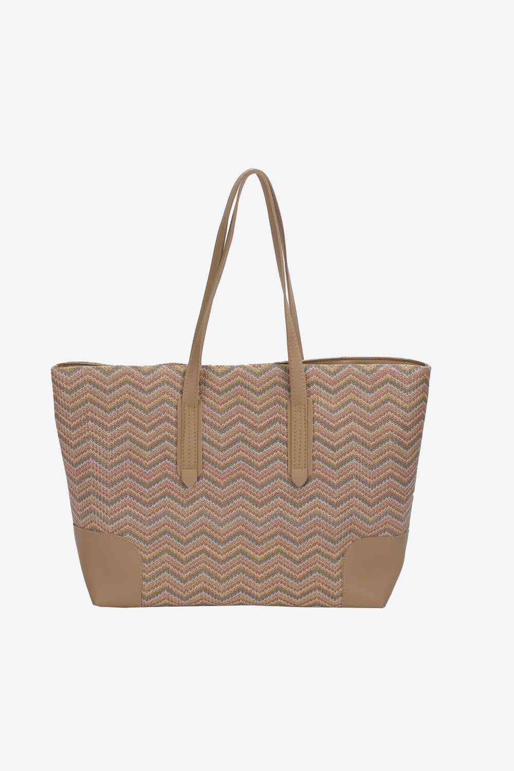 Chevron Straw Tote Bag - BloomBliss.com