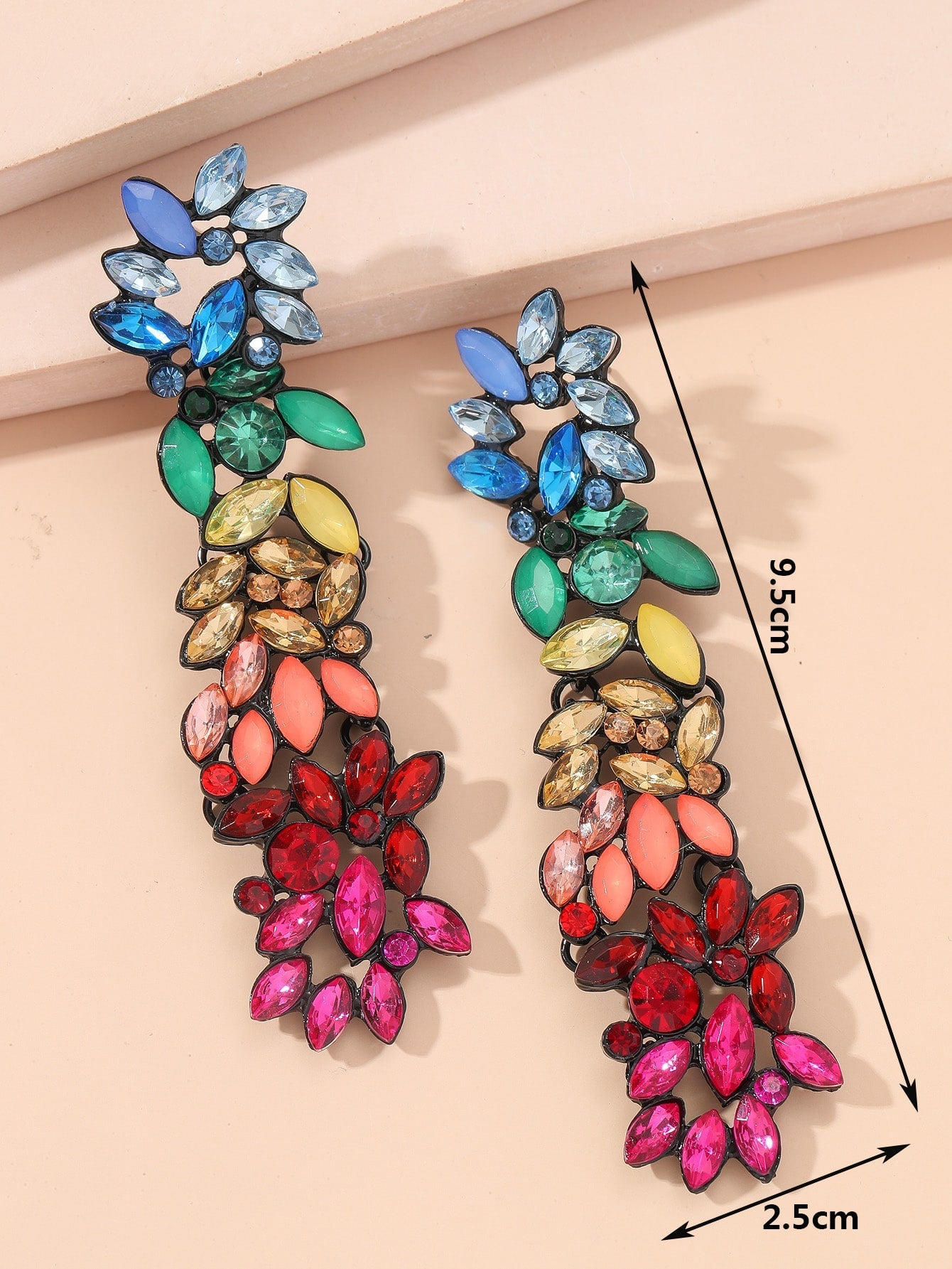 Glamorous Multicolor Drop Earrings - BloomBliss.com