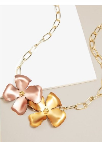 Beautiful Copper Toned Flower Necklace - BloomBliss.com