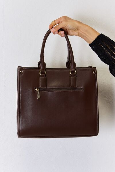 David Jones Argyle Pattern PU Leather Handbag - BloomBliss.com