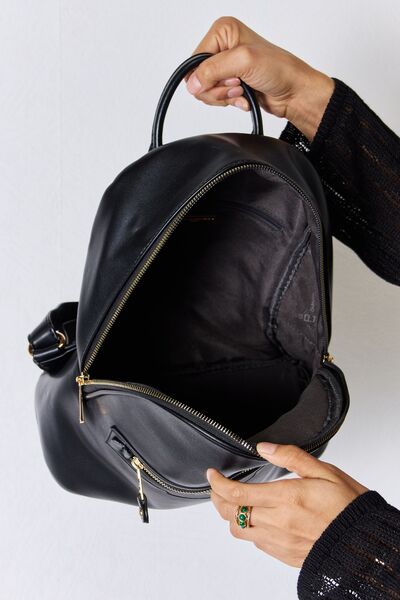 David Jones PU Leather Backpack - BloomBliss.com