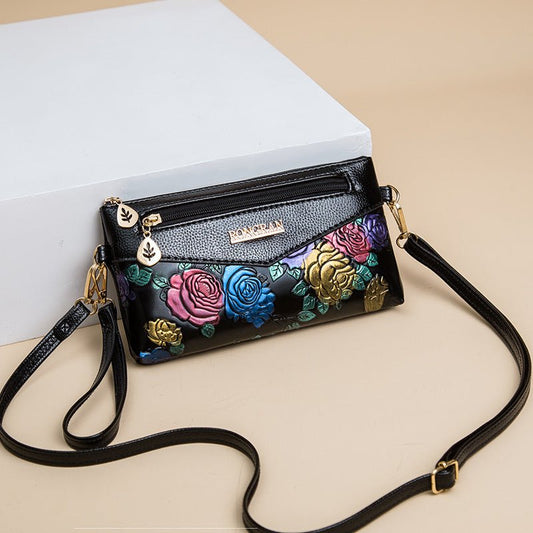 Floral Embossed Handbag - BloomBliss.com