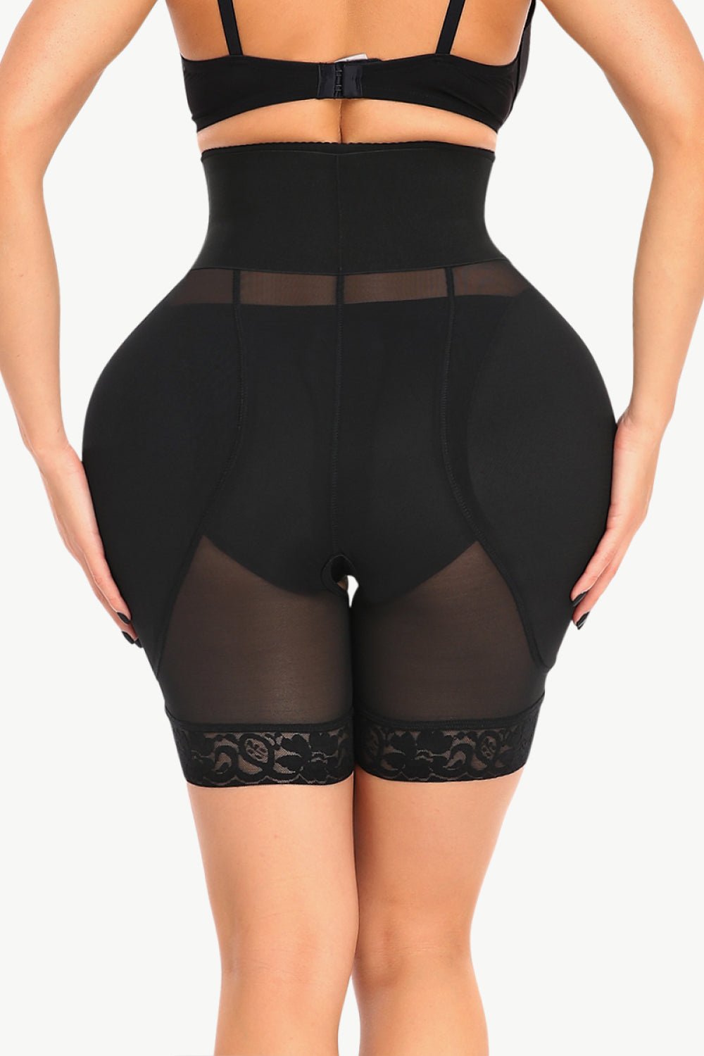 Full Size Breathable Lace Trim Shaping Shorts - BloomBliss.com