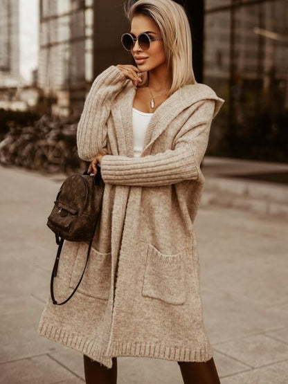 Full Size SIMPLY LIVE Hooded Cardigan - BloomBliss.com