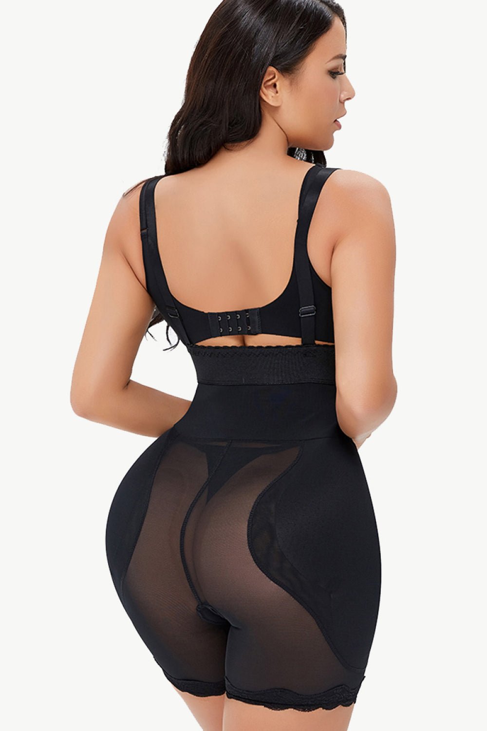 Full Size Spaghetti Strap Lace Trim Shaping Bodysuit - BloomBliss.com