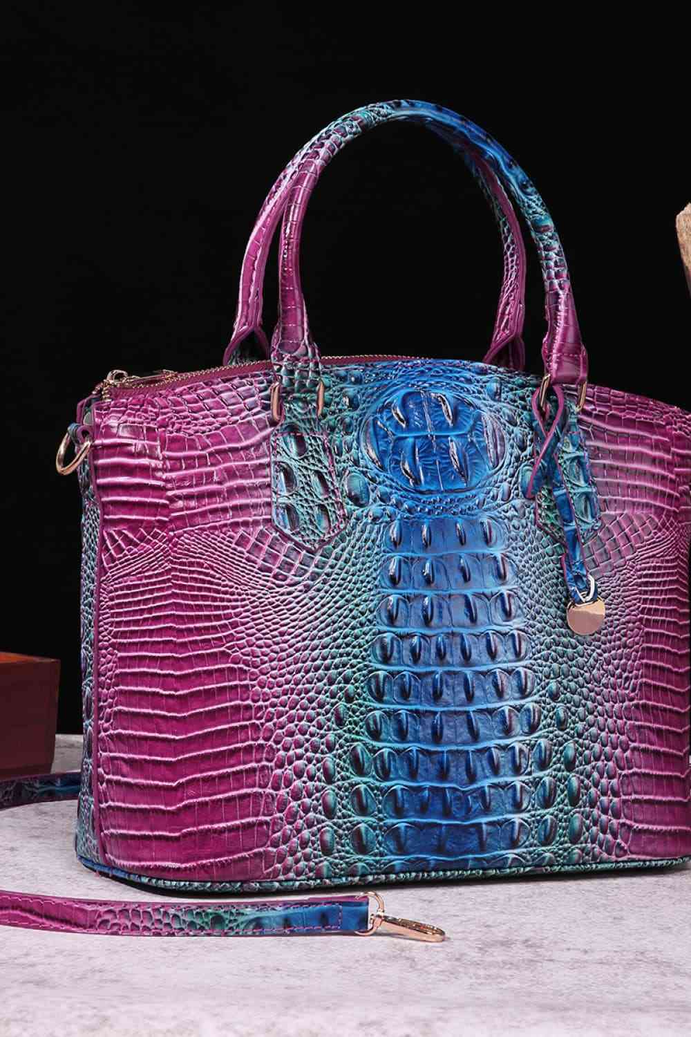 Gradient PU Leather Handbag - BloomBliss.com